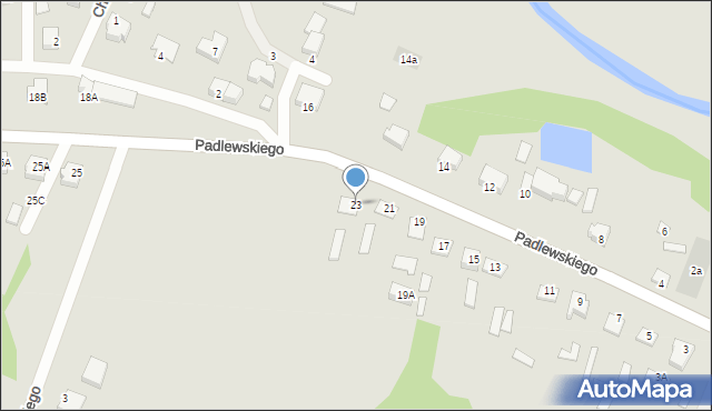Chorzele, Padlewskiego Zygmunta, gen., 23, mapa Chorzele