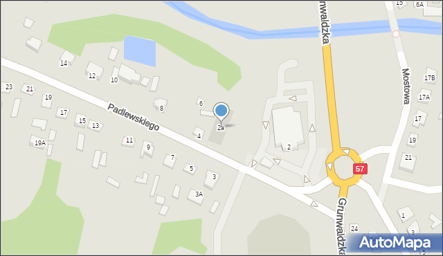 Chorzele, Padlewskiego Zygmunta, gen., 2a, mapa Chorzele