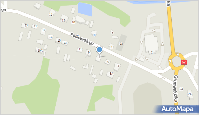 Chorzele, Padlewskiego Zygmunta, gen., 7, mapa Chorzele