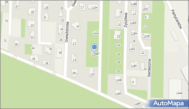 Chotomów, Partyzantów, 112M, mapa Chotomów