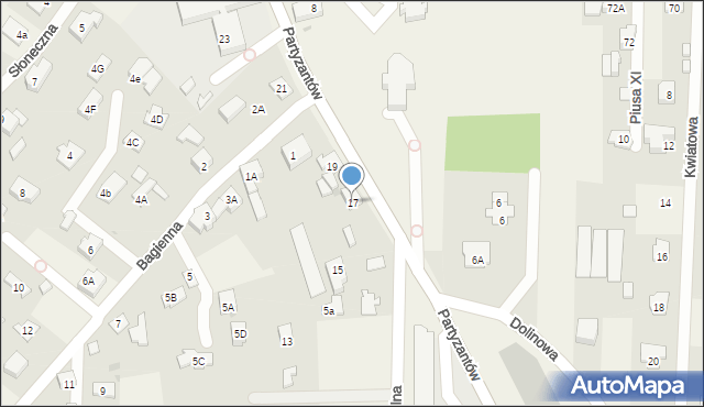 Chotomów, Partyzantów, 17, mapa Chotomów