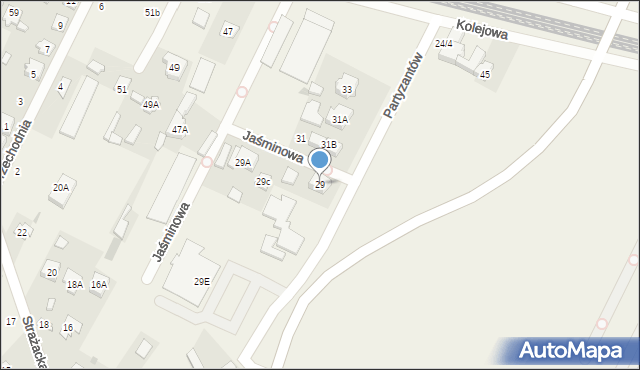 Chotomów, Partyzantów, 29, mapa Chotomów