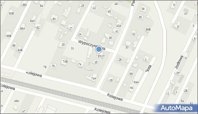 Chotomów, Partyzantów, 37, mapa Chotomów