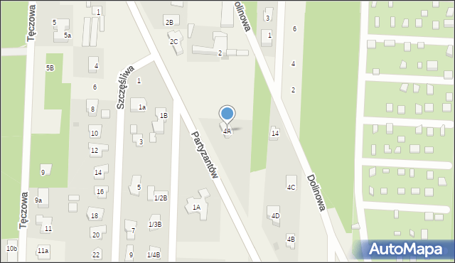 Chotomów, Partyzantów, 4A, mapa Chotomów