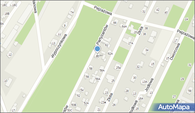 Chotomów, Partyzantów, 60, mapa Chotomów