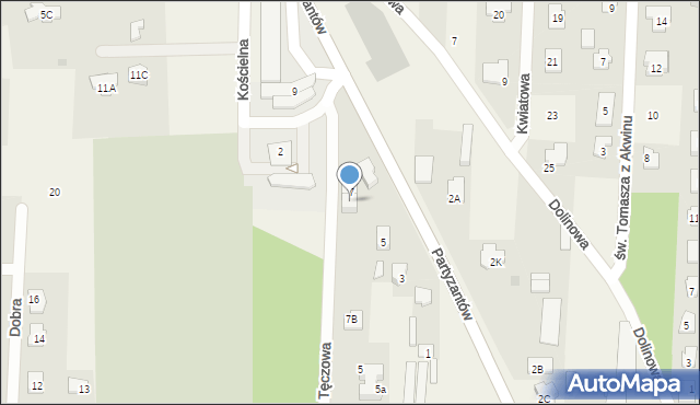 Chotomów, Partyzantów, 7A, mapa Chotomów