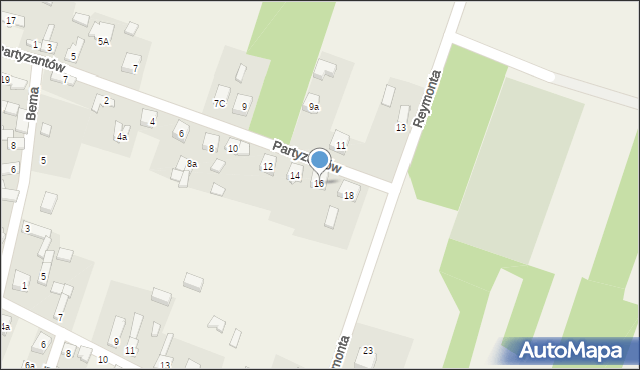 Chrzanowice, Partyzantów, 16, mapa Chrzanowice