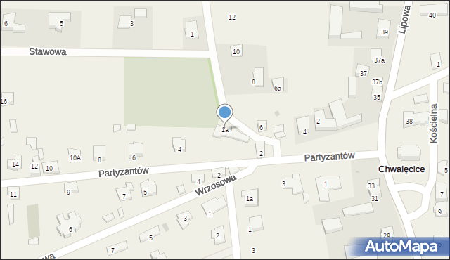 Chwalęcice, Parkowa, 1a, mapa Chwalęcice