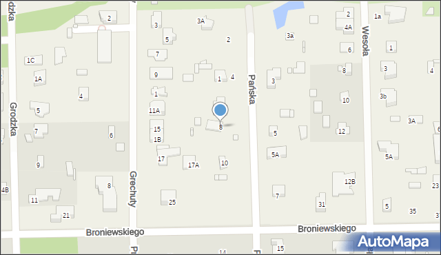 Chylice, Pańska, 8, mapa Chylice