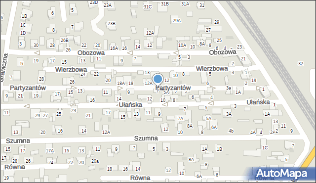 Ciechanów, Partyzantów, 7, mapa Ciechanów