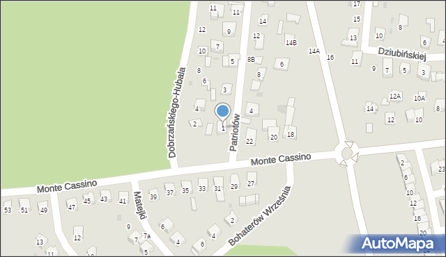 Ciechanów, Patriotów, 1, mapa Ciechanów