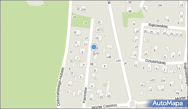 Ciechanów, Patriotów, 12, mapa Ciechanów