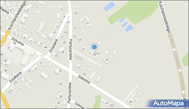 Ciepielów, Partyzantów, 31, mapa Ciepielów