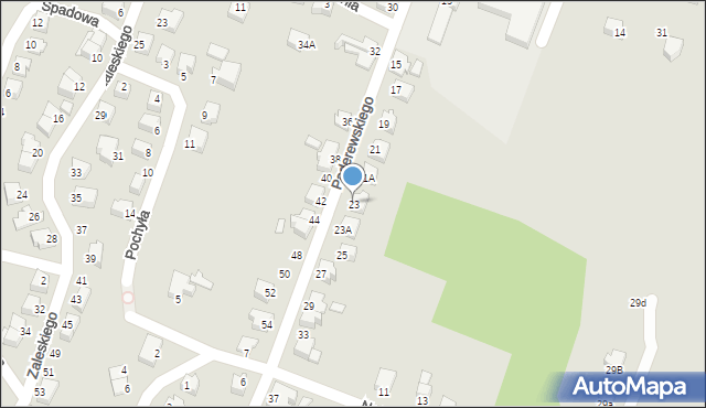 Cieszyn, Paderewskiego Ignacego Jana, 23, mapa Cieszyna