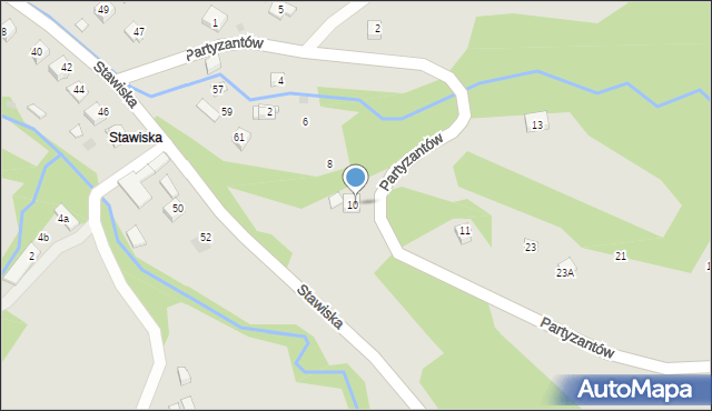 Ciężkowice, Partyzantów, 12, mapa Ciężkowice