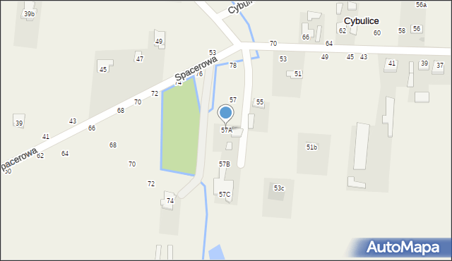 Cybulice, Partyzantów, 57A, mapa Cybulice