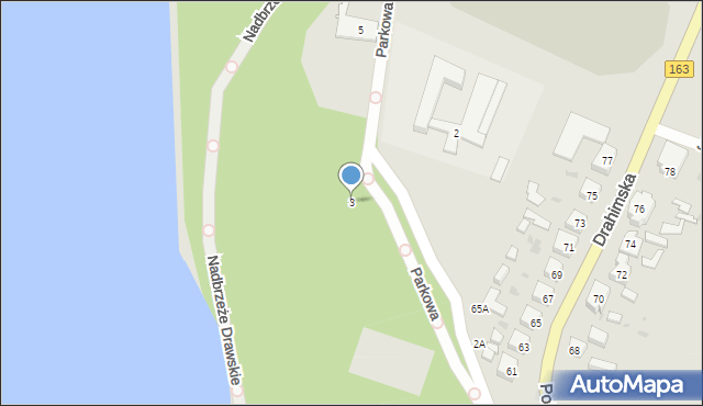 Czaplinek, Parkowa, 3, mapa Czaplinek