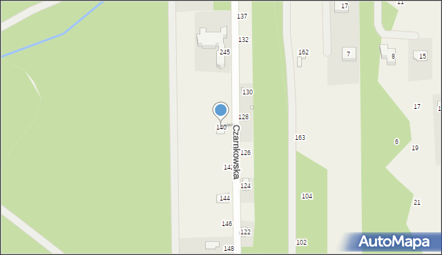 Czarnów, Partyzantów, 140, mapa Czarnów