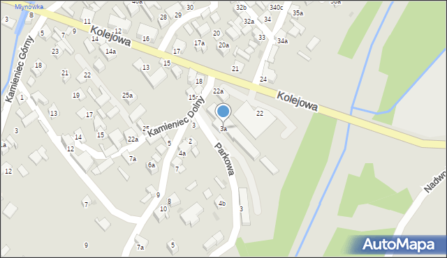 Czarny Dunajec, Parkowa, 3a, mapa Czarny Dunajec