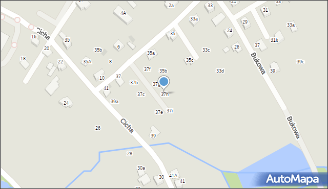 Czechowice-Dziedzice, Partyzantów, 37h, mapa Czechowic-Dziedzic