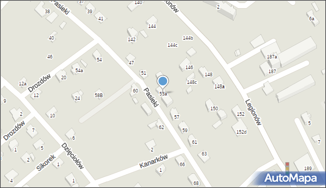Czechowice-Dziedzice, Pasieki, 53a, mapa Czechowic-Dziedzic