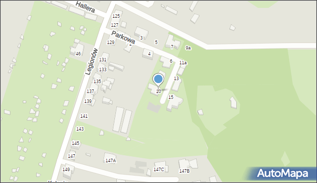 Czeladź, Parkowa, 10, mapa Czeladź