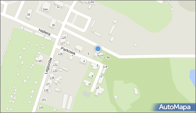 Czeladź, Parkowa, 7, mapa Czeladź