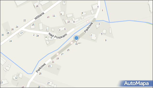 Czernichów, Parkowa, 11, mapa Czernichów