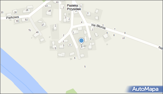 Czernichów, Pasieka, 3, mapa Czernichów