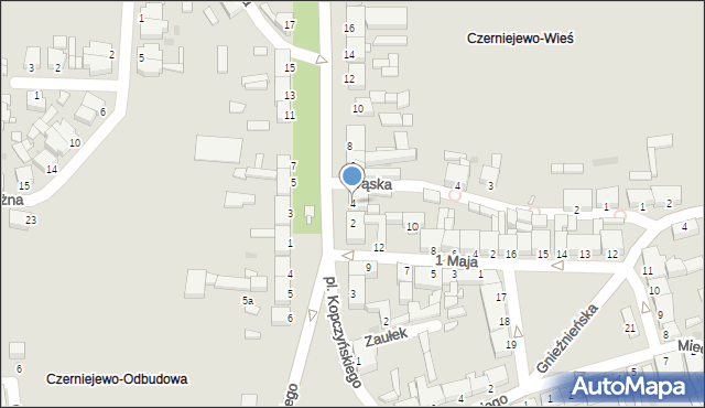 Czerniejewo, Pałacowa, 4, mapa Czerniejewo