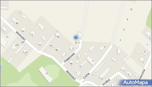 Czerwin, Pałacowa, 5, mapa Czerwin