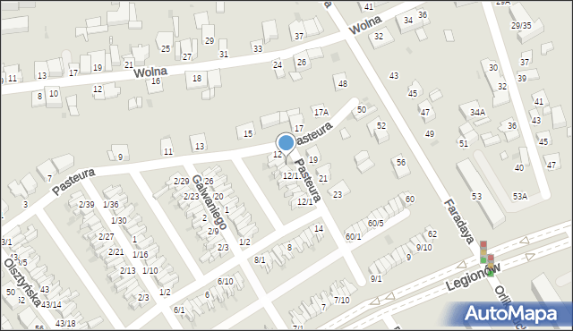 Częstochowa, Pasteura Ludwika, 12/15, mapa Częstochowy