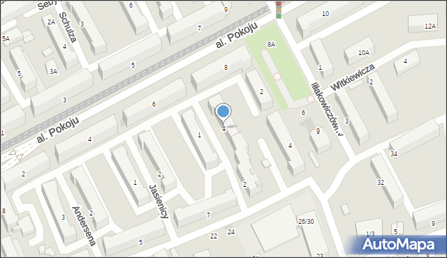 Częstochowa, Pawlikowskiej-Jasnorzewskiej Marii, 4, mapa Częstochowy