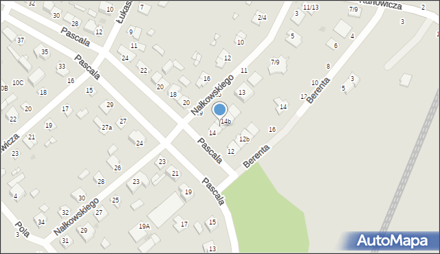 Częstochowa, Pascala Blaise'a, 14a, mapa Częstochowy
