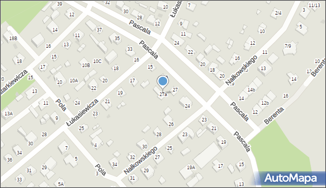 Częstochowa, Pascala Blaise'a, 27a, mapa Częstochowy