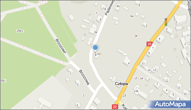 Człopa, Paderewskiego Ignacego Jana, 4, mapa Człopa