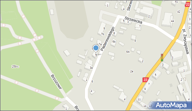 Człopa, Paderewskiego Ignacego Jana, 5, mapa Człopa