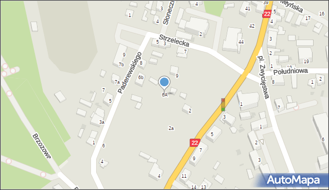 Człopa, Paderewskiego Ignacego Jana, 6A, mapa Człopa