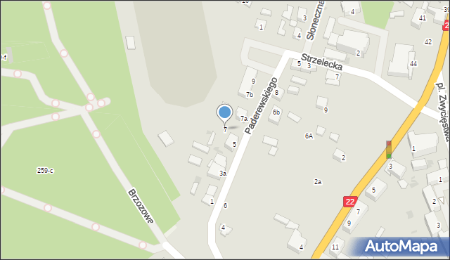 Człopa, Paderewskiego Ignacego Jana, 7, mapa Człopa