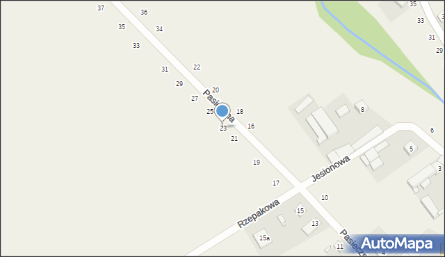 Czmoń, Pasieczna, 23, mapa Czmoń