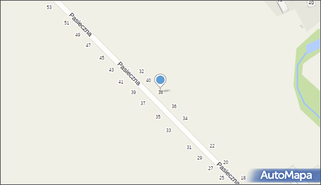 Czmoń, Pasieczna, 38, mapa Czmoń