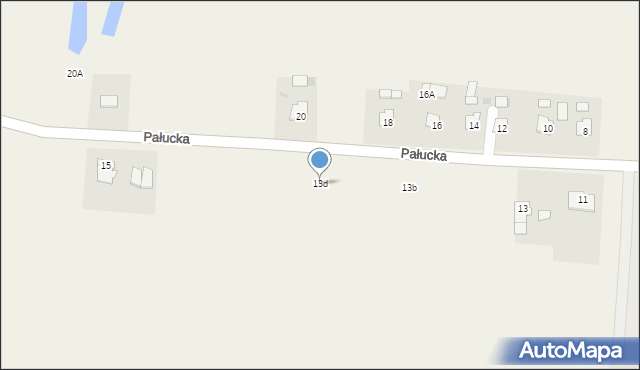 Dąbrowa, Pałucka, 13d, mapa Dąbrowa