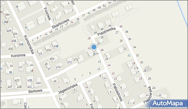 Dąbrówka, Palisadowa, 15, mapa Dąbrówka