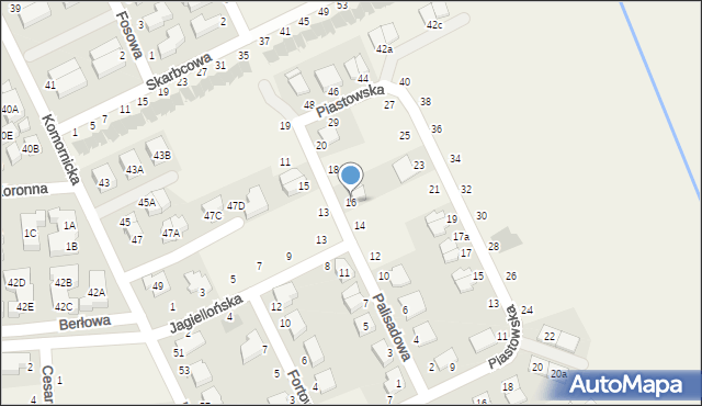 Dąbrówka, Palisadowa, 16, mapa Dąbrówka