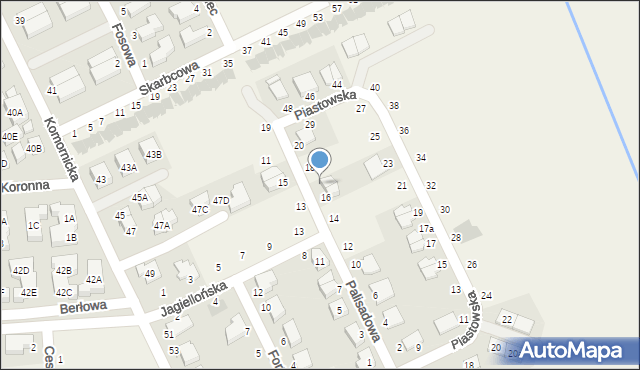 Dąbrówka, Palisadowa, 16A, mapa Dąbrówka