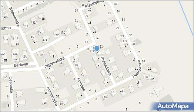 Dąbrówka, Palisadowa, 9, mapa Dąbrówka