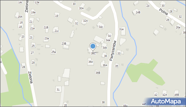 Dębica, Partyzantów, 36C, mapa Dębicy