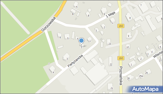 Dobiegniew, Partyzancka, 2, mapa Dobiegniew