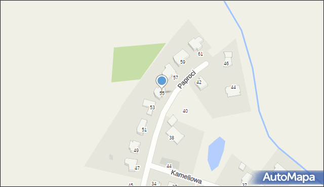 Dobra, Paproci, 55, mapa Dobra