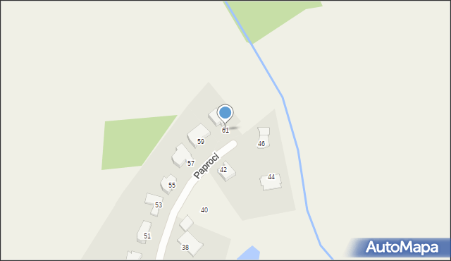 Dobra, Paproci, 61, mapa Dobra
